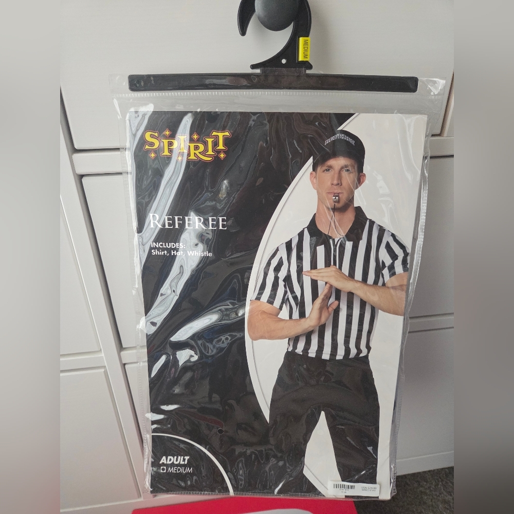 Spirit Halloween Costume Referee No Whistle Used Once